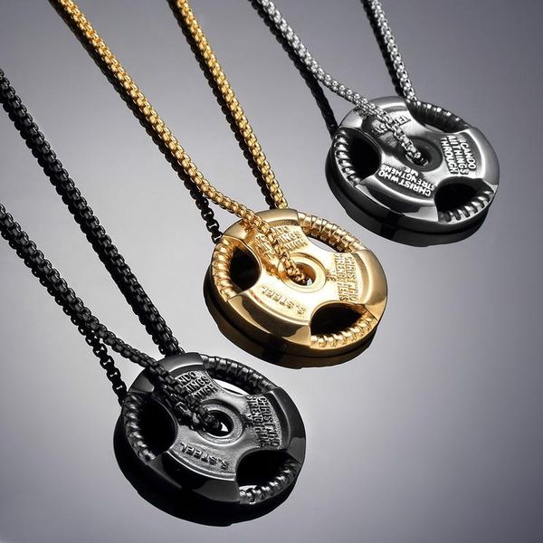 fitness dumbbell piece sports barbell pendant men's fashion brand titanium steel necklace casual/sporty snake chain necklaces, Silver
fitness dumbbell piece sports barbell pendant men's fashion brand titanium steel necklace casual/sporty snake chain necklaces, Silver