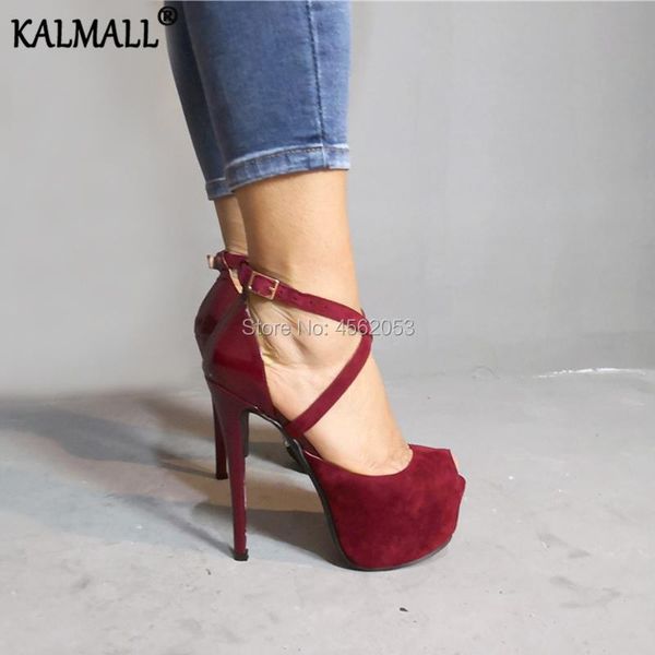 wine red faux suede summer sandals extreme high stiletto heel fashion stripper pumps lady cross strap plafrom shoes, Black
wine red faux suede summer sandals extreme high stiletto heel fashion stripper pumps lady cross strap plafrom shoes, Black