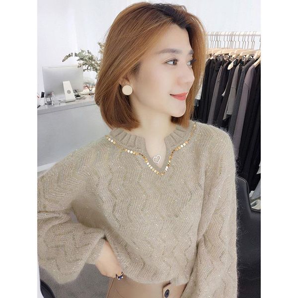 sweater women's laziness-style base winter style european goods loose-fit pullover sweaters, White;black
sweater women's laziness-style base winter style european goods loose-fit pullover sweaters, White;black