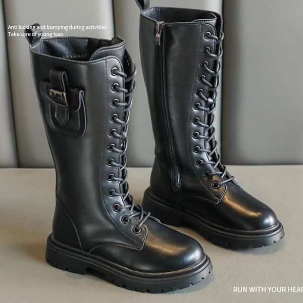 boots princess high knee leather girls warm velvets fashion side zipper long children spring autumn black, Black;grey
boots princess high knee leather girls warm velvets fashion side zipper long children spring autumn black, Black;grey