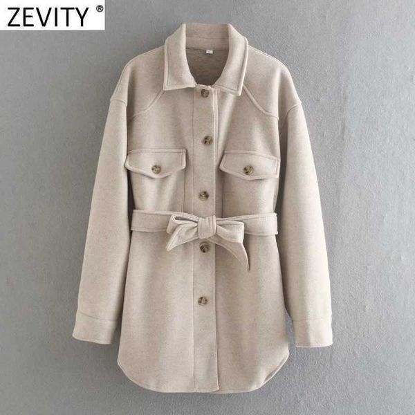 zevity women vintage breasted bow tied sashes solid casual woolen shirt coat female streetwear chic pocket jacket ct618 210603, Black;brown
zevity women vintage breasted bow tied sashes solid casual woolen shirt coat female streetwear chic pocket jacket ct618 210603, Black;brown
