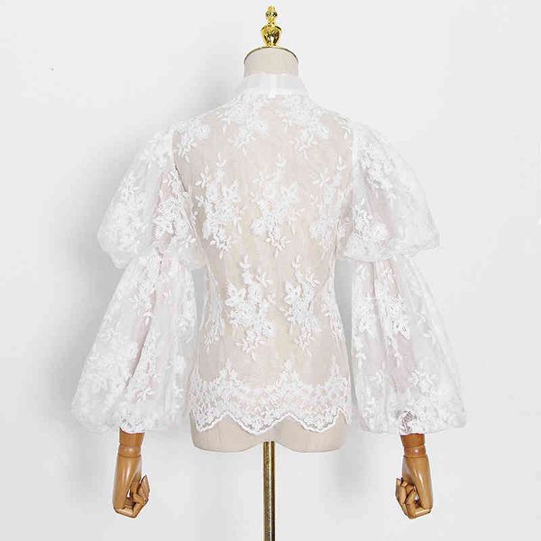 tees white patchwork lace shirt for women bow collar lantern long sleeve see through blouse female fashion clothes
tees white patchwork lace shirt for women bow collar lantern long sleeve see through blouse female fashion clothes