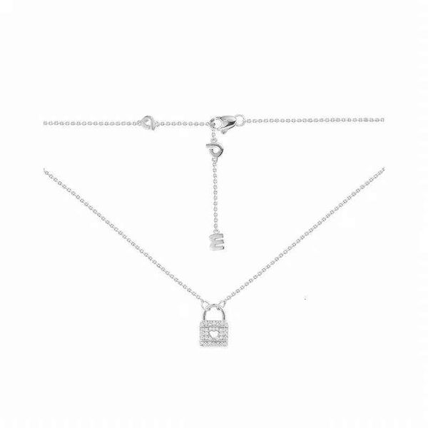 family a's baby love lock pendant necklace sier white design sense neck chain ins clavicle adjustable, Silver
family a's baby love lock pendant necklace sier white design sense neck chain ins clavicle adjustable, Silver