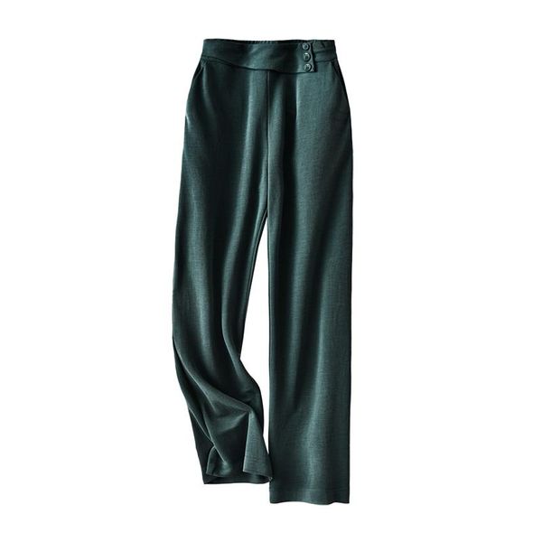 shuchan 60% modal straight womens work pants full length spring/autumn office lady elastic waist korean style, Black;white 
shuchan 60% modal straight womens work pants full length spring/autumn office lady elastic waist korean style, Black;white