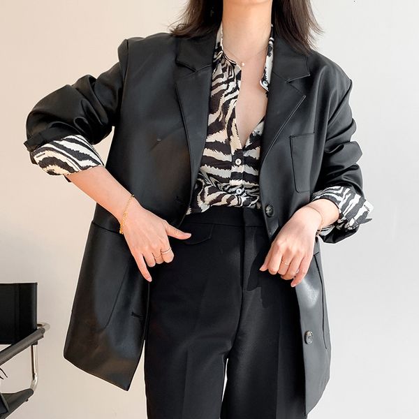 fashion plutonium black leather fashionable sleeve blazers outerwear streetwear women's jackets, White;black
fashion plutonium black leather fashionable sleeve blazers outerwear streetwear women's jackets, White;black