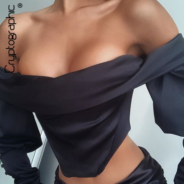 cryptographic off shoulder satin bla women and blouses shirts elegant staed sleeve shirts baless cropped, Black;white
cryptographic off shoulder satin bla women and blouses shirts elegant staed sleeve shirts baless cropped, Black;white