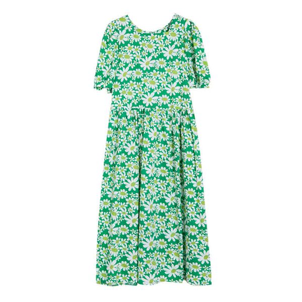 green floral print vintage o neck short sleeve midi dress women loose korean style d1772 210514, Black;gray
green floral print vintage o neck short sleeve midi dress women loose korean style d1772 210514, Black;gray