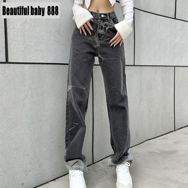 nibber 2021 high street mid-waist trousers wide-leg pants punk style casual wear jeans autumn slim retro female women's, Blue
nibber 2021 high street mid-waist trousers wide-leg pants punk style casual wear jeans autumn slim retro female women's, Blue