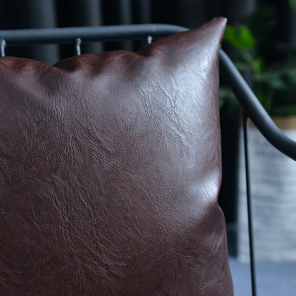 pillow rugoo high grade luxury simple simulation leather cushion car sofa pu