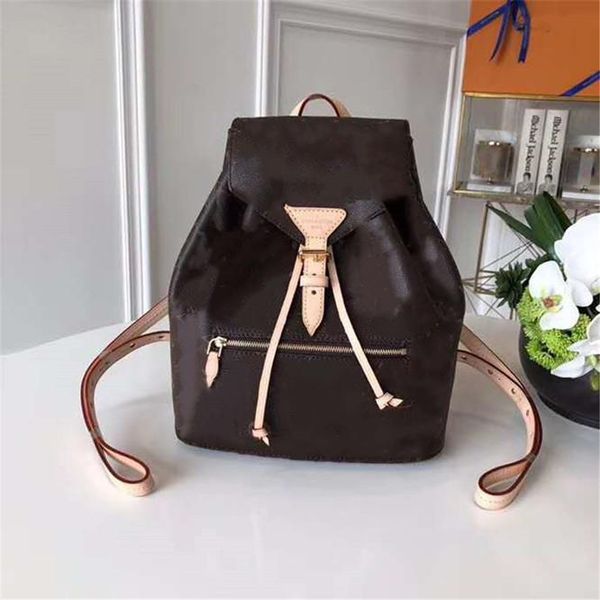 handbag fashion bags lady backpack old flower genuine leather backpack with letters girl fashion bags