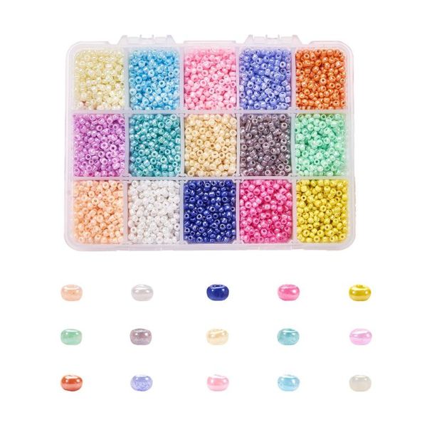 other 1box 3mm 15colors ceylon round glass seed beads for jewelry making & bead crafting, hole: 1mm
other 1box 3mm 15colors ceylon round glass seed beads for jewelry making & bead crafting, hole: 1mm
