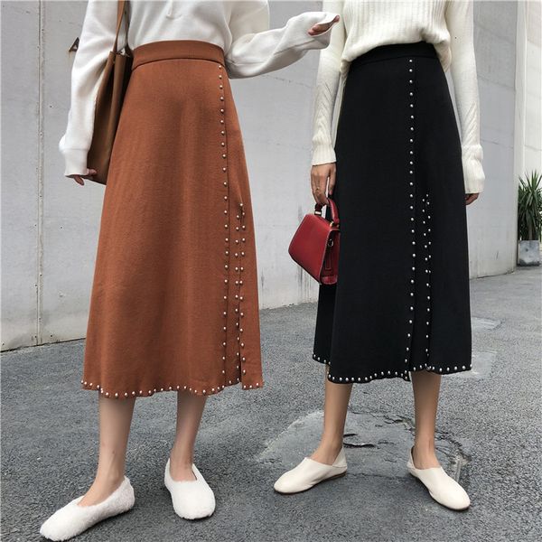 skirts women's solid color knitted thick hips slit buttons package hip skirt college style button decoration uavp nk16, Black
skirts women's solid color knitted thick hips slit buttons package hip skirt college style button decoration uavp nk16, Black