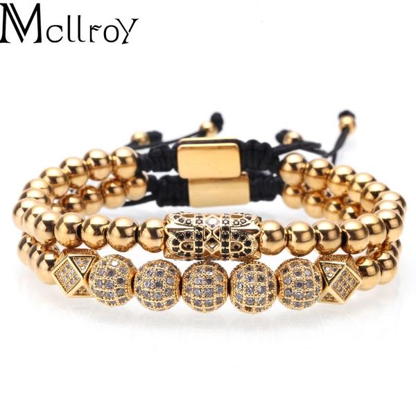 charm bracelets mcllroy 2pcs/set gold stainless steel beads braided bracelet for men copper cz zircon jewelry moda mujer 2021, Golden;silver
charm bracelets mcllroy 2pcs/set gold stainless steel beads braided bracelet for men copper cz zircon jewelry moda mujer 2021, Golden;silver
