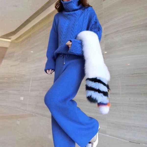 women's tracksuits autumn fashion sweater two sets loose high neck knit pullover clothes and elasticated trousers suit, Gray
women's tracksuits autumn fashion sweater two sets loose high neck knit pullover clothes and elasticated trousers suit, Gray