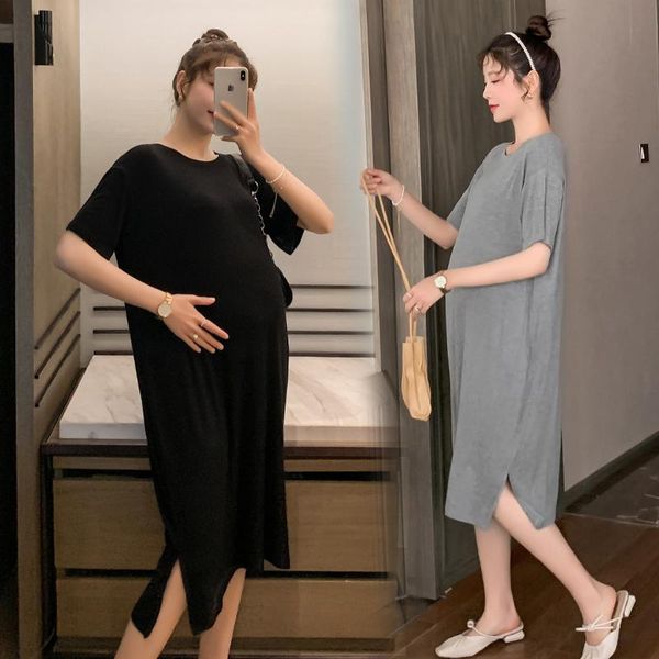 maternity dresses 25581# dress summer short sleeves korean style solid color mid-long a line pregnant women plus size mom, White
maternity dresses 25581# dress summer short sleeves korean style solid color mid-long a line pregnant women plus size mom, White
