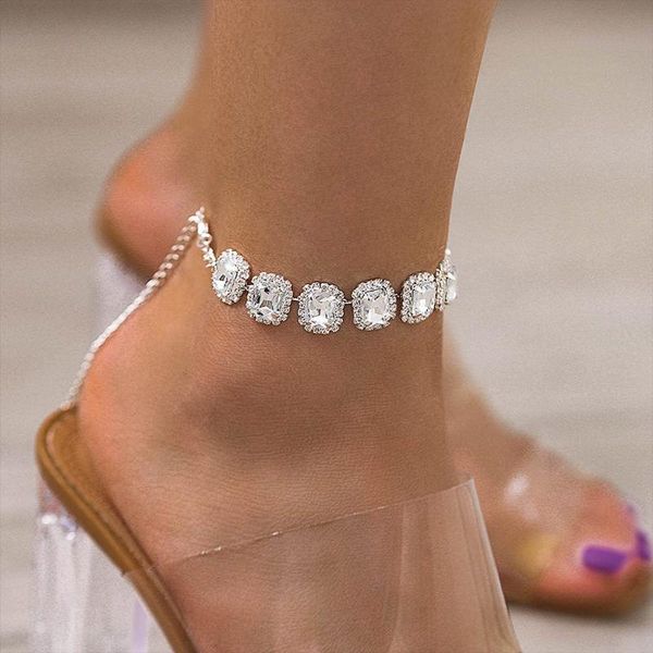 anklets stonefans luxury square rhinestone anklet foot chain for women summer beach crystal leg ankle bracelet boho jewelry gift, Red;blue
anklets stonefans luxury square rhinestone anklet foot chain for women summer beach crystal leg ankle bracelet boho jewelry gift, Red;blue