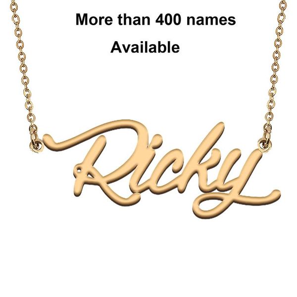 chains cursive initial letters name necklace for ricky birthday party christmas year graduation wedding valentine day gift, Silver
chains cursive initial letters name necklace for ricky birthday party christmas year graduation wedding valentine day gift, Silver