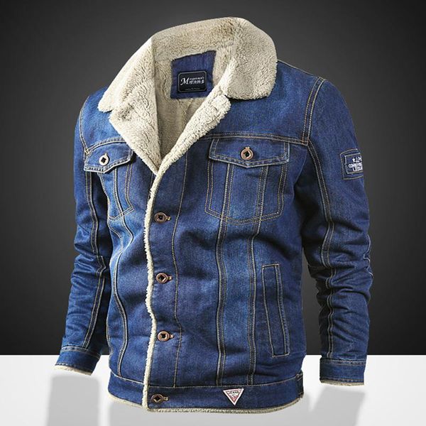 men's down & parkas lamb wool clothing plus velvet thick denim jacket 2021 autumn and winter warm, Black
men's down & parkas lamb wool clothing plus velvet thick denim jacket 2021 autumn and winter warm, Black