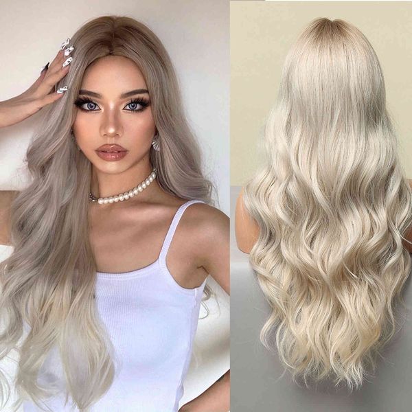 henry margu long wavy white blonde platinum ombre synthetic wigs natural cosplay for women middle part wig heat resistant, Black;brown
henry margu long wavy white blonde platinum ombre synthetic wigs natural cosplay for women middle part wig heat resistant, Black;brown