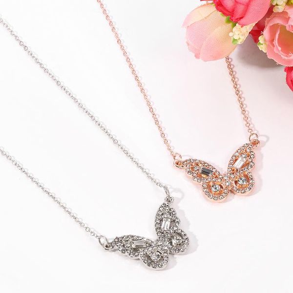 arrive zirconia butterfly necklace charm bling cz rose gold jewelry pendant bijoux for women girl necklaces, Silver
arrive zirconia butterfly necklace charm bling cz rose gold jewelry pendant bijoux for women girl necklaces, Silver