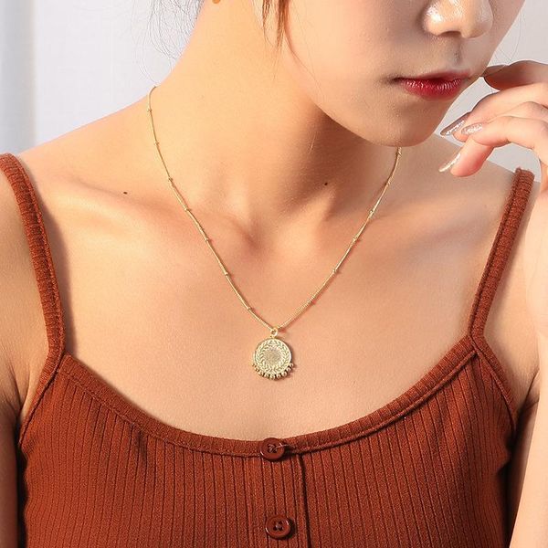 korean ball side round pendant choker necklace 925 sterling silver gold peace leaf chain women luxury jewelry chokers, Golden;silver
korean ball side round pendant choker necklace 925 sterling silver gold peace leaf chain women luxury jewelry chokers, Golden;silver