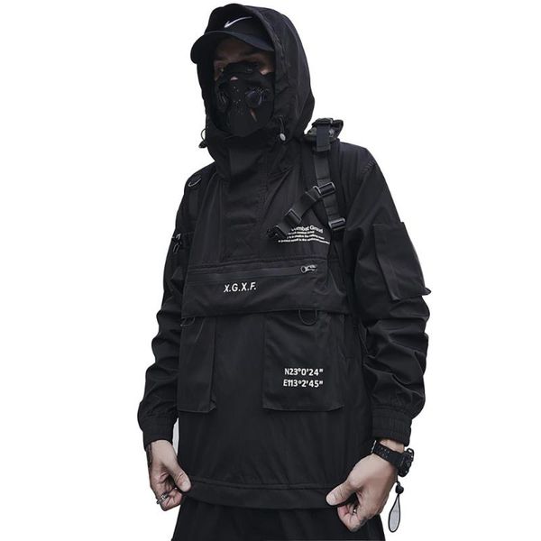 men's jackets techwear jacket for men spring streetwear black hooded waterproof windbreaker punk rave, Black;brown
men's jackets techwear jacket for men spring streetwear black hooded waterproof windbreaker punk rave, Black;brown