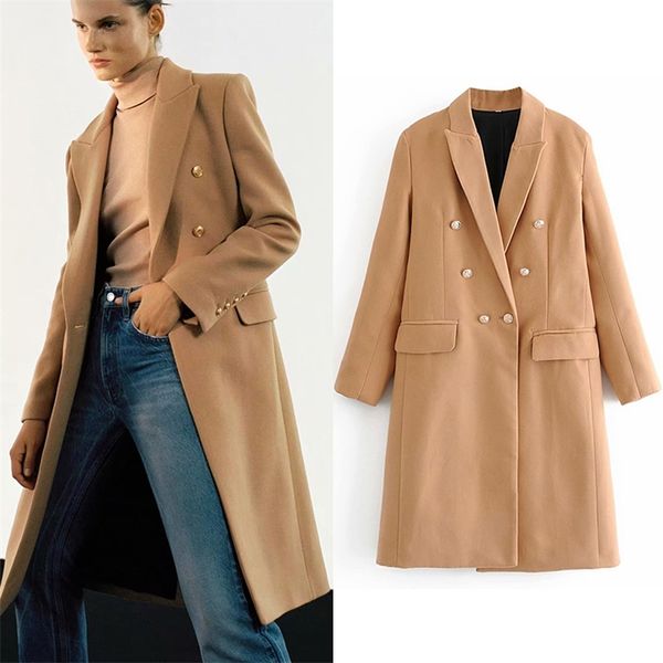 women's jackets winter female za woolen coat autumn casual vintage outwear solid thick warm 210422, Black
women's jackets winter female za woolen coat autumn casual vintage outwear solid thick warm 210422, Black