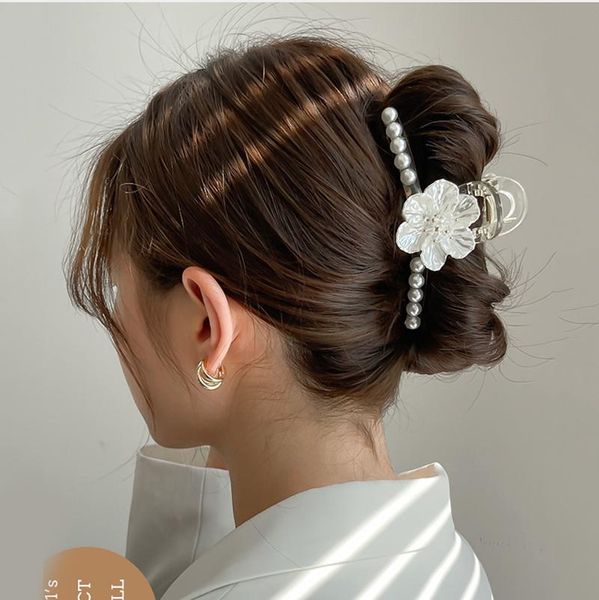 shell flower hair claw for women fashion pearl thick accessories girls korean hairgrip barrette crab clip 2021, Slivery;white
shell flower hair claw for women fashion pearl thick accessories girls korean hairgrip barrette crab clip 2021, Slivery;white
