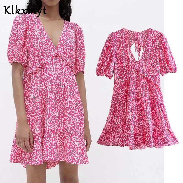 klkxmyt za dress women vintage leopard short woman es backless puff sleeve ruffle cut out summer es 210527, Black;gray
klkxmyt za dress women vintage leopard short woman es backless puff sleeve ruffle cut out summer es 210527, Black;gray