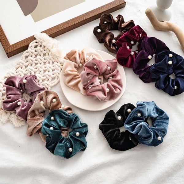 winter pearls velvet elastic scrunchies solid color hair rope ties women girls accessories lady's ponytail holder1
winter pearls velvet elastic scrunchies solid color hair rope ties women girls accessories lady's ponytail holder1