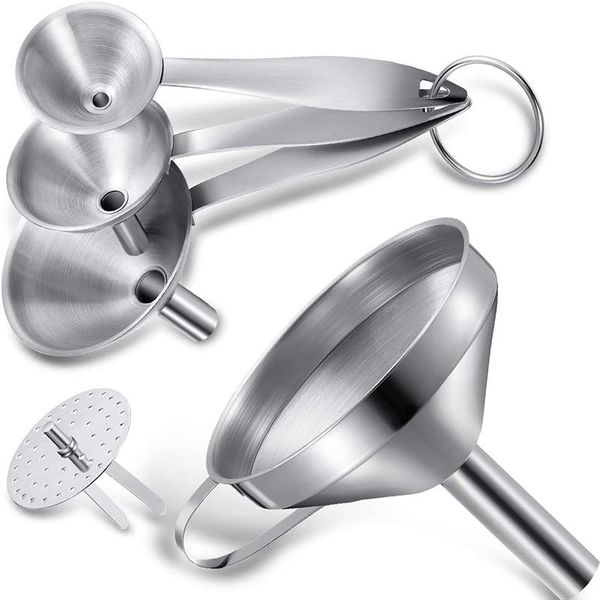 colanders & strainers stainless steel kitchen funnels set of 4, with metal long handle, funnel removable strainer filter
colanders & strainers stainless steel kitchen funnels set of 4, with metal long handle, funnel removable strainer filter