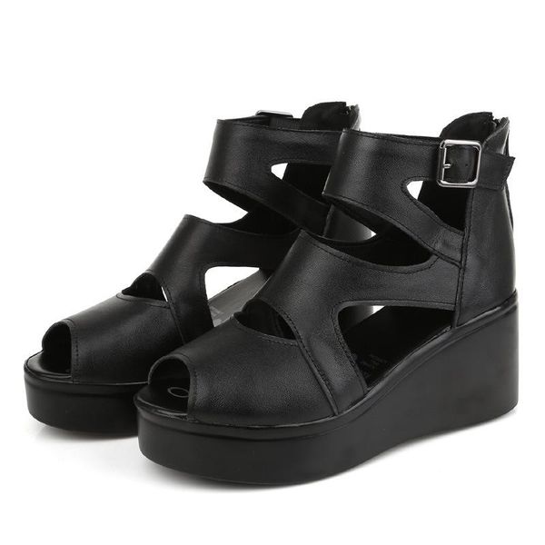 wedges shoes for women leather high heels sandals summer rome chaussures ladies platform sandalias plus size dress, Black
wedges shoes for women leather high heels sandals summer rome chaussures ladies platform sandalias plus size dress, Black
