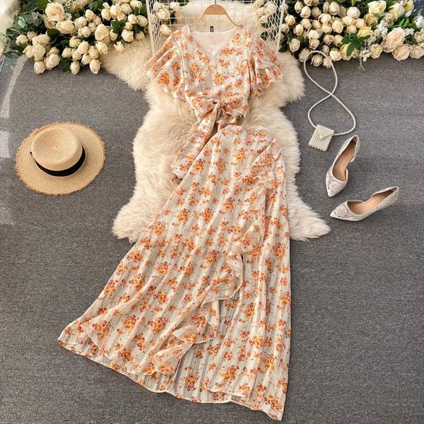 singreiny summer boho floral vacation womens tracksuits suits v neck short sleeve high waist ruffle split maxi skirt two, Gray
singreiny summer boho floral vacation womens tracksuits suits v neck short sleeve high waist ruffle split maxi skirt two, Gray