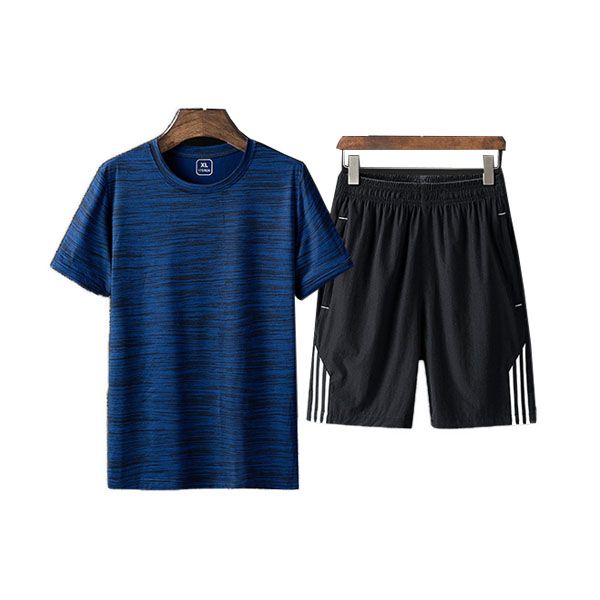 tracksuit men's ice silk suit sports soft quick-drying short-sleeved shorts two-piece plus fat size, Gray
tracksuit men's ice silk suit sports soft quick-drying short-sleeved shorts two-piece plus fat size, Gray