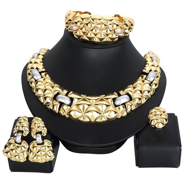 earrings & necklace brazilian gold jewelry set italian wedding sets luxury woman party big jewellery, Silver
earrings & necklace brazilian gold jewelry set italian wedding sets luxury woman party big jewellery, Silver