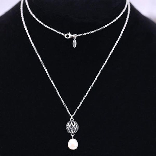 pendant necklaces genuine 925 sterling silver necklace 50cm 70cm pearl lantern diy pendants & for women fine jewelry gilf 
pendant necklaces genuine 925 sterling silver necklace 50cm 70cm pearl lantern diy pendants & for women fine jewelry gilf