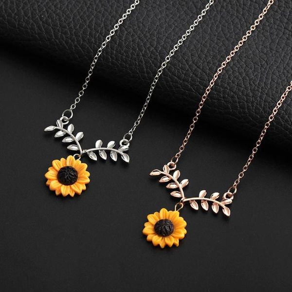 pendant necklaces fashion cute rose gold sunflower leaf branch women clavicle necklace jewelry birthday gift, Silver
pendant necklaces fashion cute rose gold sunflower leaf branch women clavicle necklace jewelry birthday gift, Silver