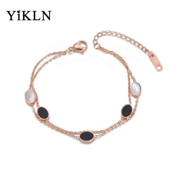 charm bracelets yikln double layers white/black oval shell bracelet bangle stainless steel bohemia chain & link jewelry yb19073, Golden;silver
charm bracelets yikln double layers white/black oval shell bracelet bangle stainless steel bohemia chain & link jewelry yb19073, Golden;silver
