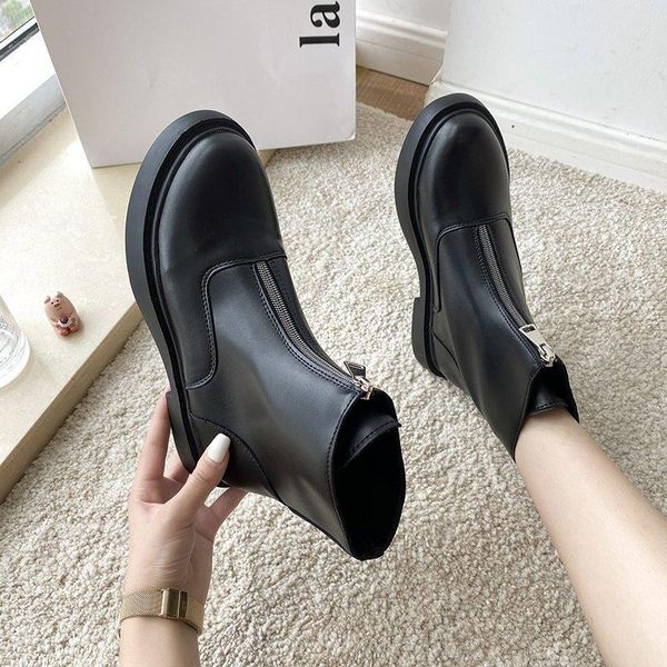 boots autumn and winter models british women's simple short wild zipper small women, Black
boots autumn and winter models british women's simple short wild zipper small women, Black