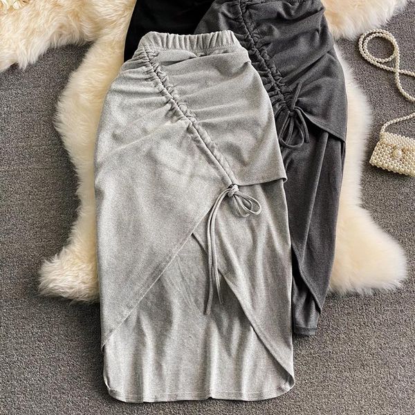 skirts deat casual black drawstring skirt women elegant elastic high waist split saia female vintage faldas ladies summer 2021
skirts deat casual black drawstring skirt women elegant elastic high waist split saia female vintage faldas ladies summer 2021