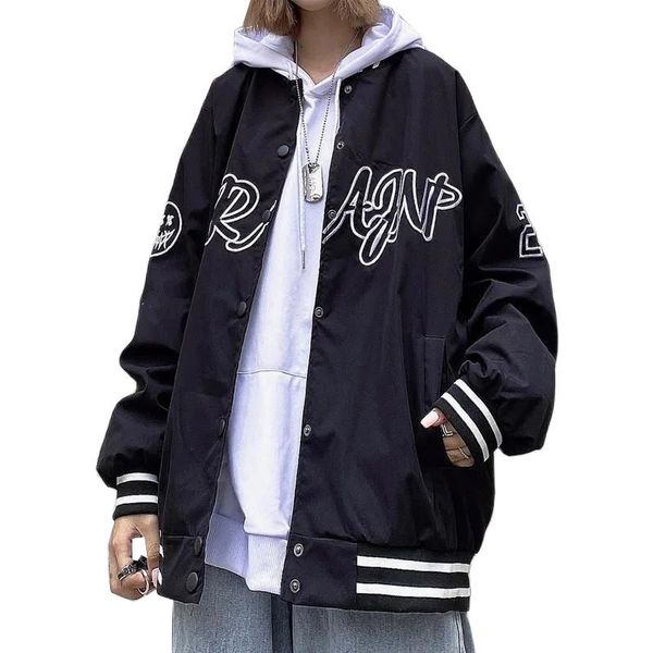 women's jackets nice spring autumn coat windbreaker korean all-match harajuku loose student women baseball uniform overcoat, Black;brown
women's jackets nice spring autumn coat windbreaker korean all-match harajuku loose student women baseball uniform overcoat, Black;brown