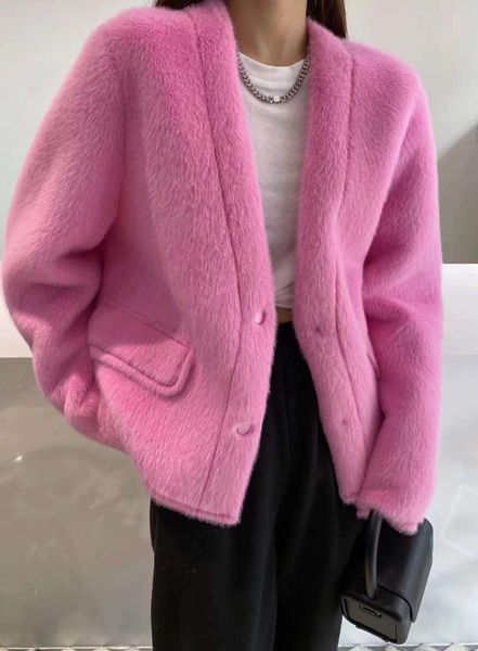 women's jackets elegant faux jacket autumn winter long sleeve loose hairy ladies solid color candy coat, Black;brown
women's jackets elegant faux jacket autumn winter long sleeve loose hairy ladies solid color candy coat, Black;brown