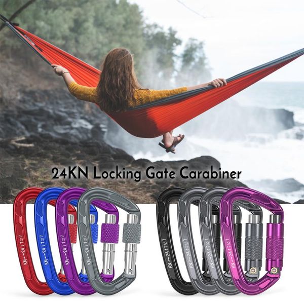 cords, slings and webbing 24kn twist locking gate carabiner heavy duty auto lock outdoor d-ring buckle climbing rappelling canyoning hammock
cords, slings and webbing 24kn twist locking gate carabiner heavy duty auto lock outdoor d-ring buckle climbing rappelling canyoning hammock