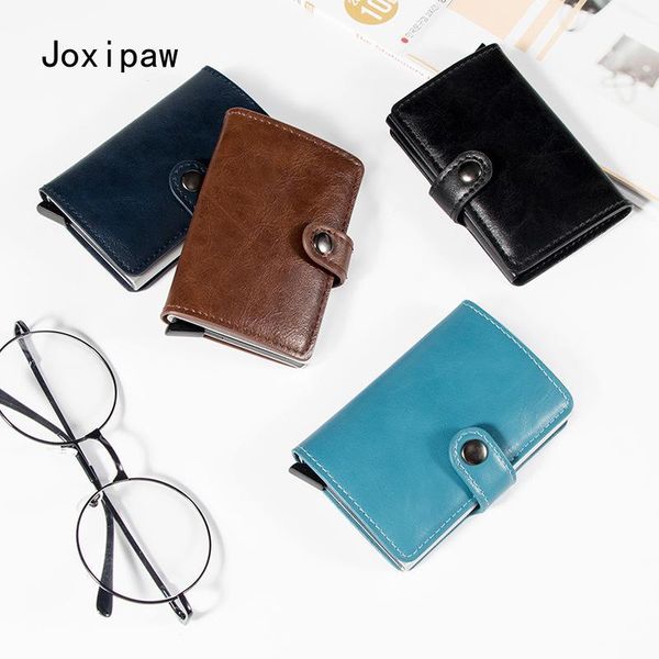 card holders casual holder hasp smart id case metal aluminum box slim men and women pu leather, Brown;gray
card holders casual holder hasp smart id case metal aluminum box slim men and women pu leather, Brown;gray