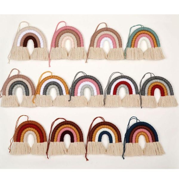 nordic home weaving rainbow tapestry cotton hand-woven color ornaments children's room decoration decorative objects & figurines
nordic home weaving rainbow tapestry cotton hand-woven color ornaments children's room decoration decorative objects & figurines