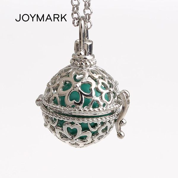 pendant necklaces joymark lucky 4 leaf clover hollow cage chime box bola belly bell musical sound ball pregnancy maternity necklace hcpn61, Silver
pendant necklaces joymark lucky 4 leaf clover hollow cage chime box bola belly bell musical sound ball pregnancy maternity necklace hcpn61, Silver