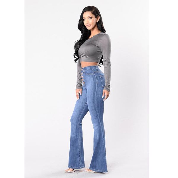 women's jeans fashion womens high waist flared denim pants bell bottom trendy light skinny lady casual flare, Blue
women's jeans fashion womens high waist flared denim pants bell bottom trendy light skinny lady casual flare, Blue