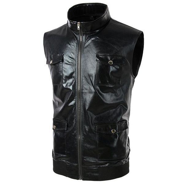 men's vests men vest zipper mens turtleneck coat brand silver casual slim fit hip hop outwear homme camiseta night club wear, Black;white
men's vests men vest zipper mens turtleneck coat brand silver casual slim fit hip hop outwear homme camiseta night club wear, Black;white