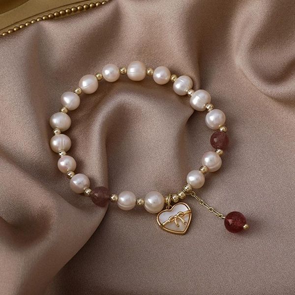 charm bracelets classic fashion natural stone pearl pendant bracelet for woman exquisite lucky anniversary gift luxury jewelry, Golden;silver
charm bracelets classic fashion natural stone pearl pendant bracelet for woman exquisite lucky anniversary gift luxury jewelry, Golden;silver
