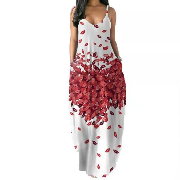 casual dresses summer dress women print spaghetti strap sleeveless maxi fashion pocket loose plus size slip sukienki letnie, Black;gray
casual dresses summer dress women print spaghetti strap sleeveless maxi fashion pocket loose plus size slip sukienki letnie, Black;gray